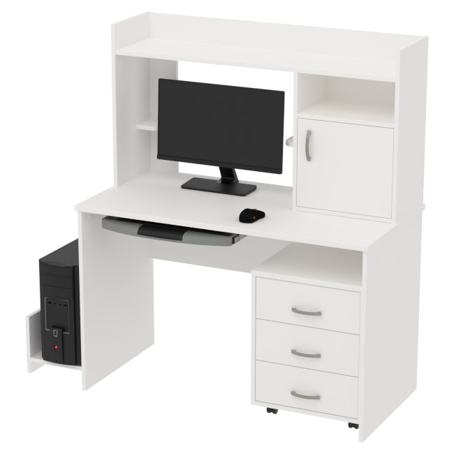 Компьютерный стол цвет Белый КП-СК-1 120/60/141 см