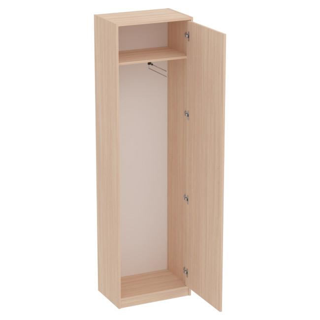 Офисный шкаф для одежды ШО-5+С-28МВ цвет Дуб Молочный 56/37/200 см