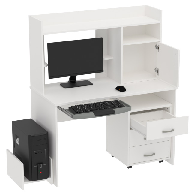 Компьютерный стол цвет Белый КП-СК-1 120/60/141 см