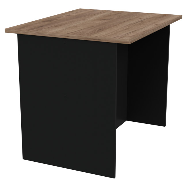 Переговорный стол СТСЦ-8 цвет Черный + Дуб Крафт 90/73/76 см