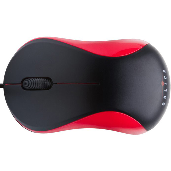 Мышь Oklick 115S USB черный/красный