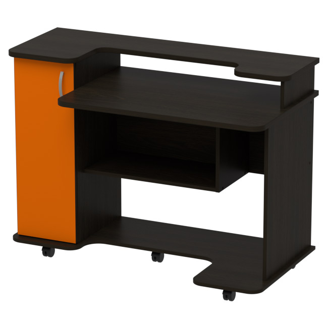 Компьютерный стол СК-23 цвет Венге+Оранж 120/60/89 см