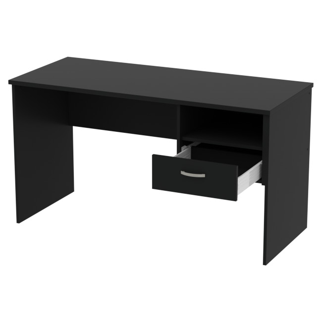 Стол для офиса СТ+1Т-42 цвет Черный 140/60/76 см