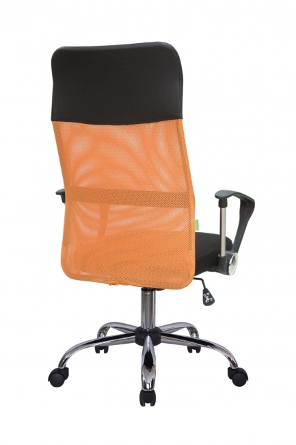 Кресло офисное RIVA 8074 Чёрный/Оранжевый