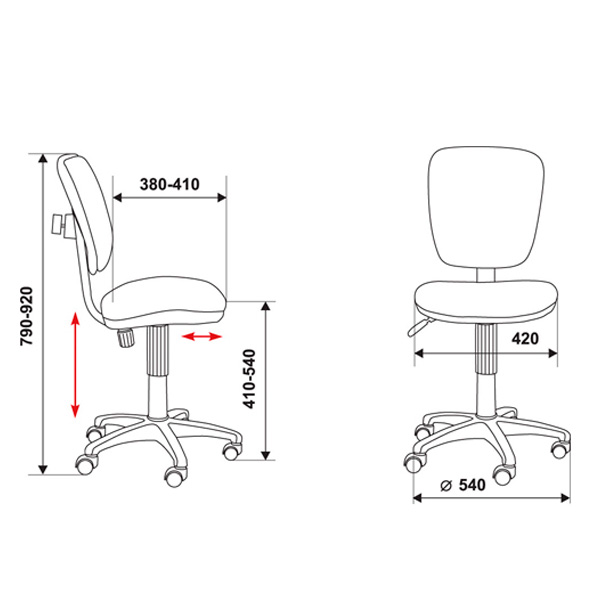 Кресло компьютерное детское CH-204NX/PENCIL-BL