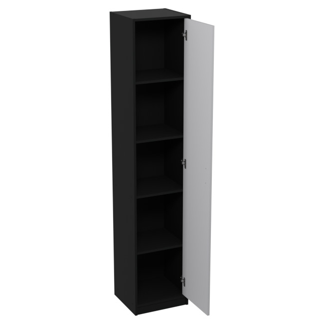 Шкаф для офиса СБ-2/З цвет Черный + Серый 40/37/200 см