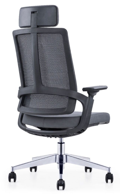 Офисное кресло Napa черный пластик серая ткань
