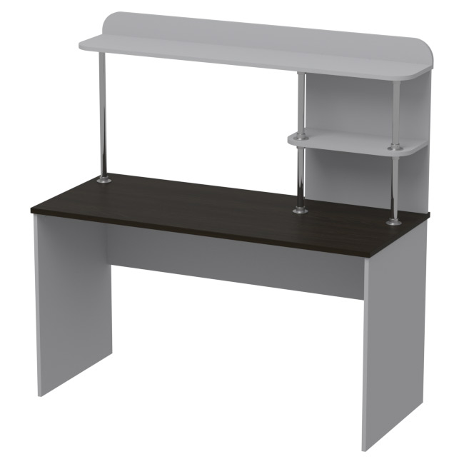 Компьютерный стол СК-11 Серый+Венге 140/60/141 см