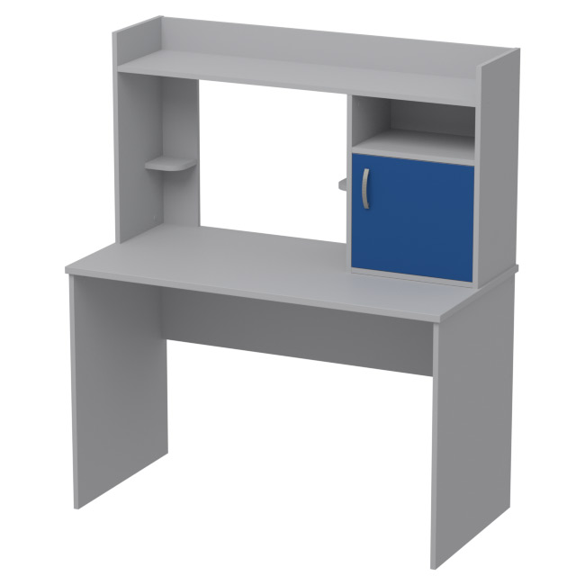 Компьютерный стол СК-1 Серый+Синий 120/60/141 см