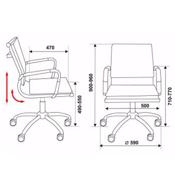 Офисное кресло для руководителя CH-993-Low/Camel
