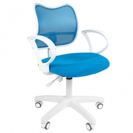 Офисное кресло эконом CHAIRMAN 450LT White Голубой