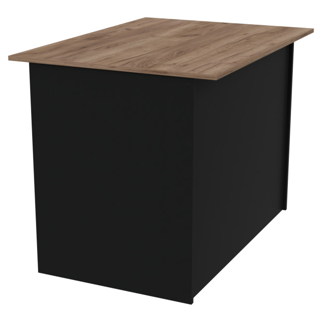 Стол для офиса СТЦ-2 цвет Черный + Дуб Крафт 100/73/75,4 см