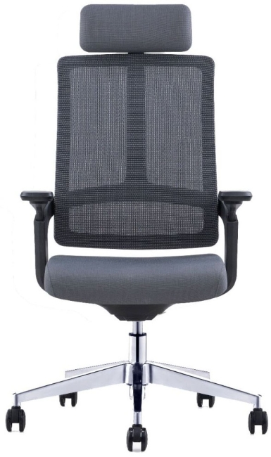 Офисное кресло Napa черный пластик серая ткань