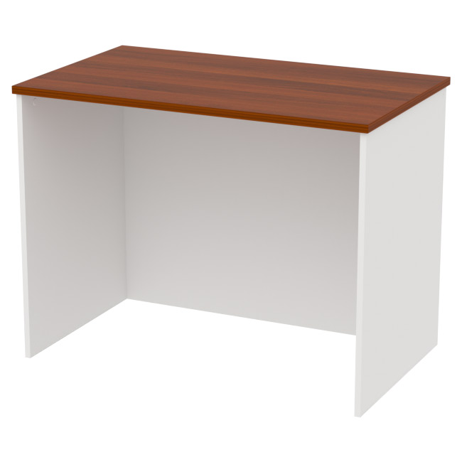 Офисный стол СТЦ-45 цвет Белый+Орех 100/60/76 см