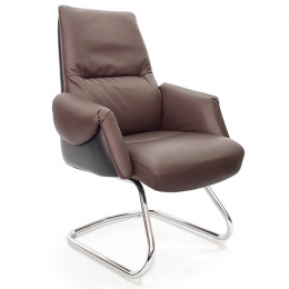 Конференц кресло AR-C107A-V Темно-коричневый/Черный
