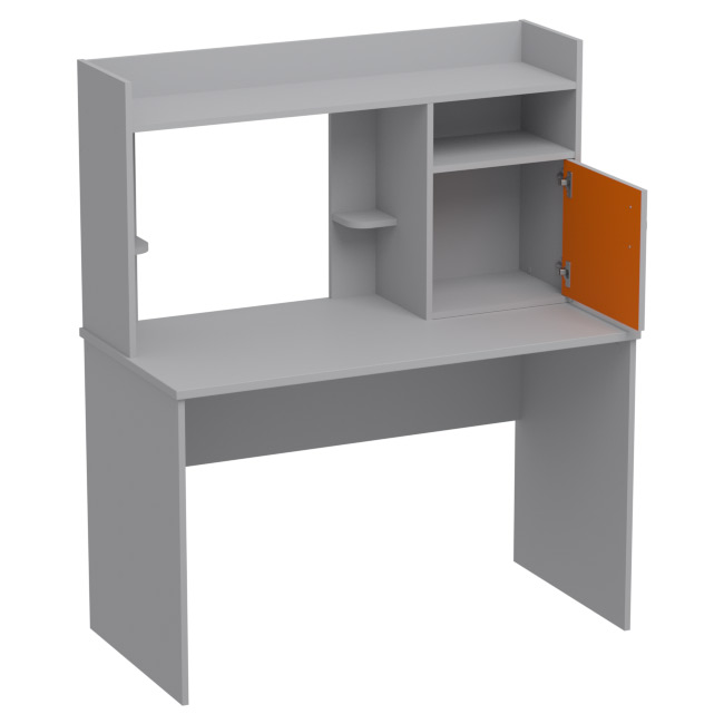 Компьютерный стол СК-1 Серый+Оранж 120/60/141 см