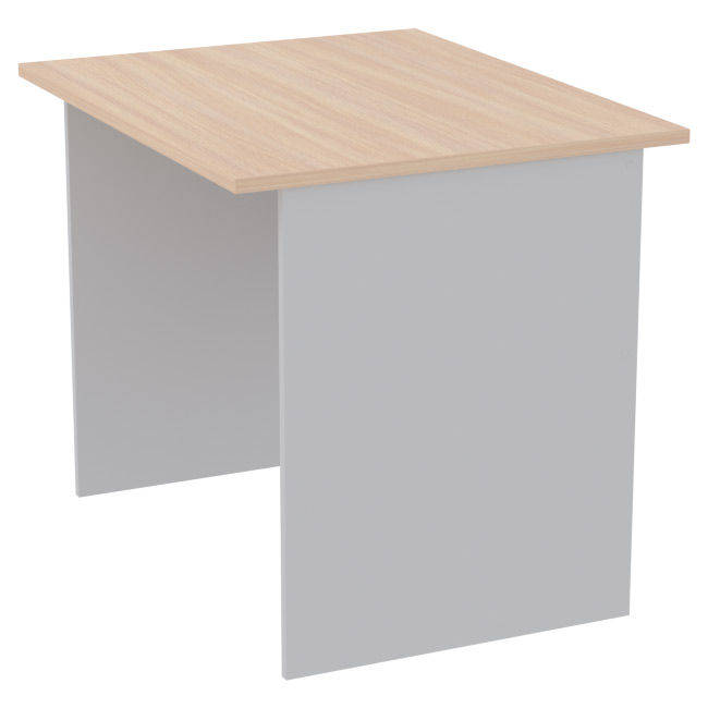 Офисный стол СТ-8 цвет Серый+Дуб Молочный 90/73/76 см