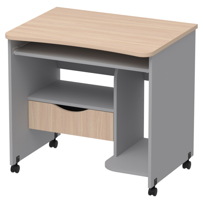 Компьютерный стол СК-26 цвет Серый+Дуб 80/60/76 см