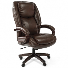 Офисное кресло для руководителя CHAIRMAN 408 коричневое