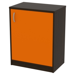 Офисный шкаф СБ-40+ДВ-40 цвет Венге+Оранж 60/37/76 см