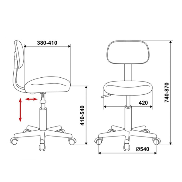 Офисное кресло эконом CH-1201NX/G