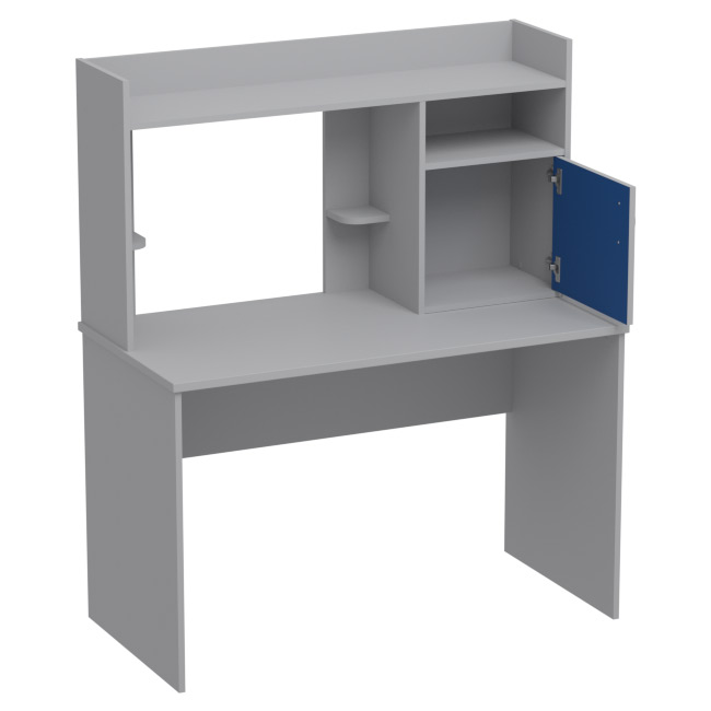 Компьютерный стол СК-1 Серый+Синий 120/60/141 см