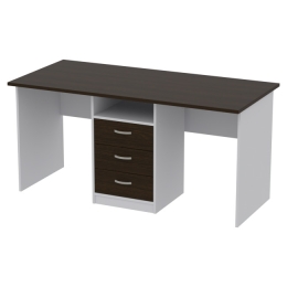 Офисный стол СТ-10+ТСС-27-4 цвет Серый+Венге