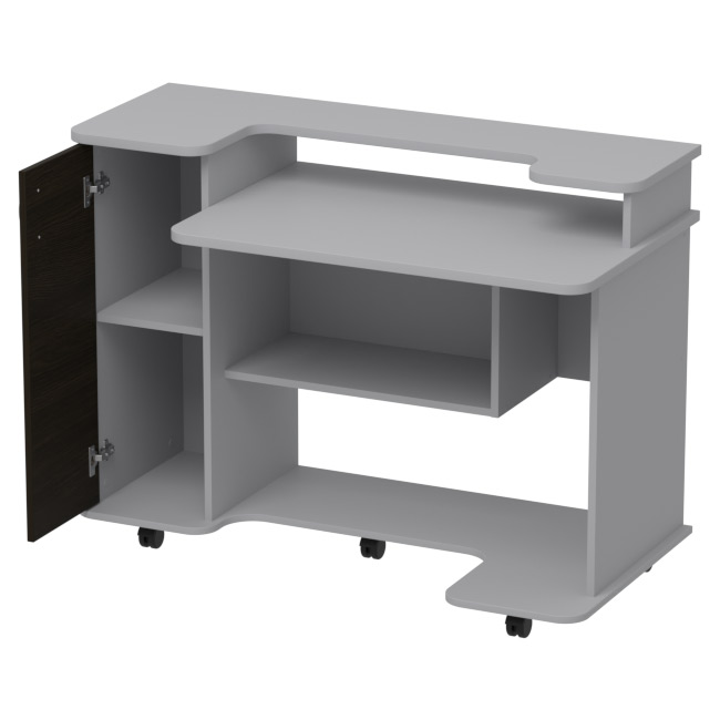 Компьютерный стол СК-23 цвет Серый+Венге 120/60/89 см