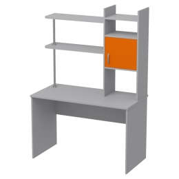 Компьютерный стол СК-9 Серый+Оранж 120/60/176 см