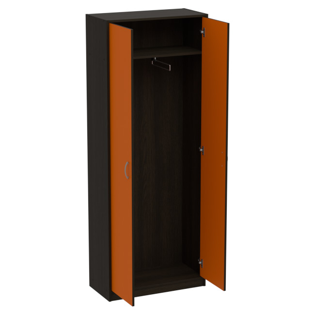 Шкаф для одежды ШО-52 Цвет Венге+Оранж 77/37/200 см