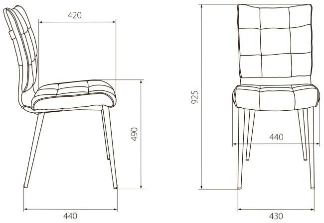 Комплект стульев KF-4/LT10 коричневый