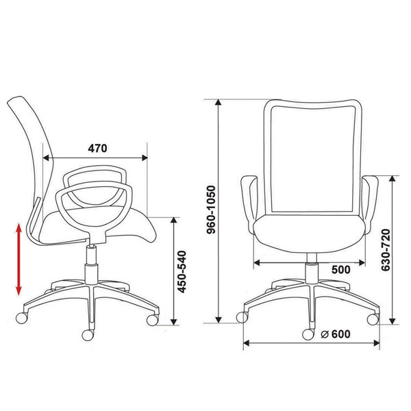 Офисное кресло эконом CH-599AXSN/32B/TW-11