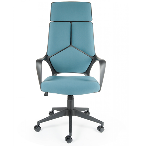 Кресло офисное IQ black+blue