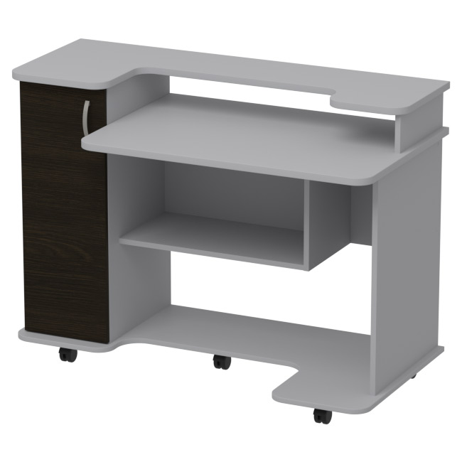 Компьютерный стол СК-23 цвет Серый+Венге 120/60/89 см