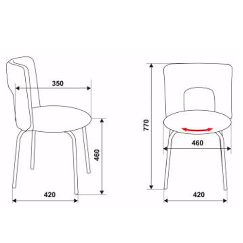 Вращающийся стул KF-1/LGREEN26-32