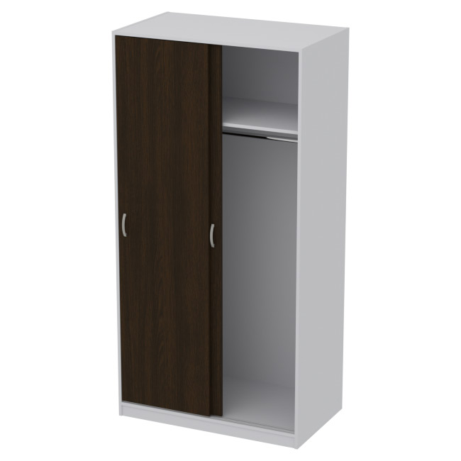 Шкаф для одежды ШК-2 Цвет Серый+Венге 100/58/200 см