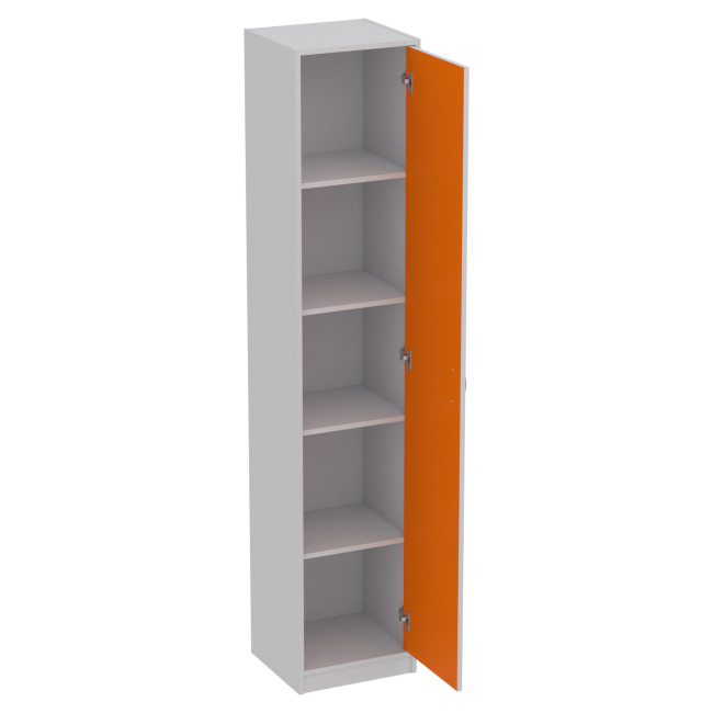 Офисный шкаф СБ-2/З цвет Серый+Оранж 40/37/200 см