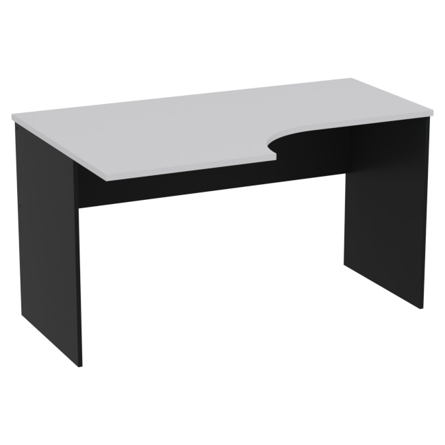 Стол для офиса СТ-П цвет Черный + Серый 140/90/76 см