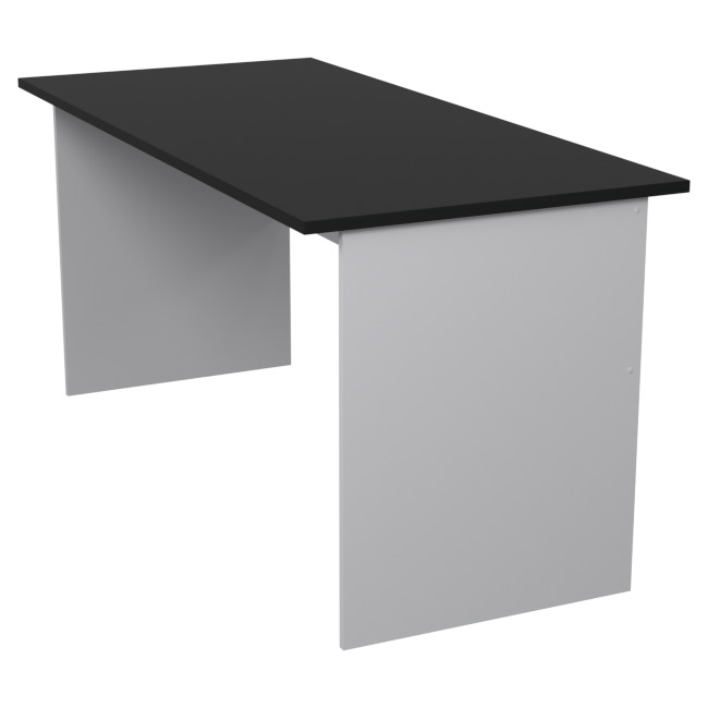 Офисный стол СТ-10 цвет Серый-Черный 160/73/76 см