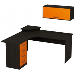Комплект офисной мебели КП-17 цвет Венге+Оранж