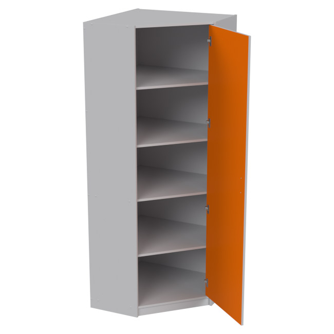 Офисный шкаф угловой ШУ-2з цвет Серый+оранж