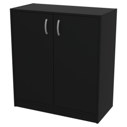 Шкаф для офиса СБ-37+ДВ-45 цвет Черный 77/37/85 см