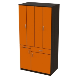 Мини кухня МК-1 цвет Венге+Оранжевый 100/60/200 см
