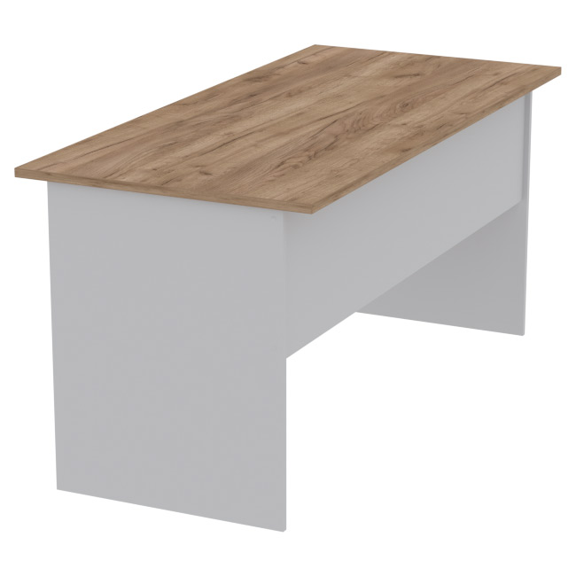 Офисный стол СТ-10 цвет Серый+Дуб Крафт 160/73/76 см