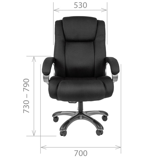 Кресло руководителя CHAIRMAN 410 Серое пластик серый