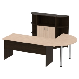 Комплект офисной мебели КП-13 цвет Венге+Дуб Молочный
