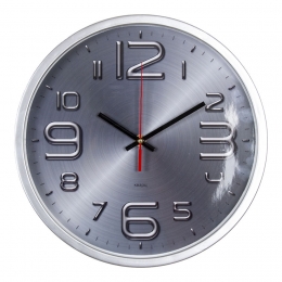 Часы настенные аналоговые Бюрократ WALLC-R82P серебристый