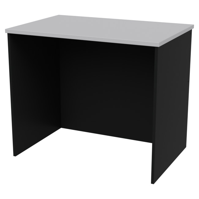Офисный стол СТЦ-41 цвет Черный+Серый 90/60/76 см