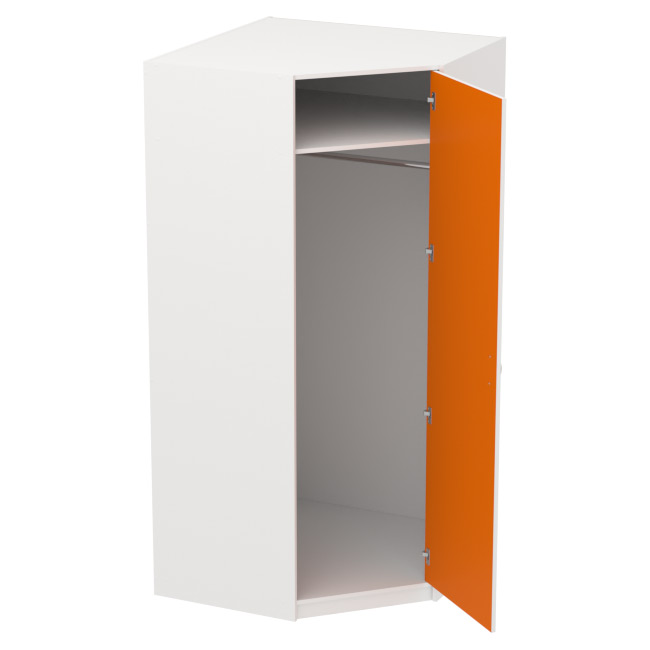 Шкаф для одежды ШУ-1 цвет Белый+Оранж