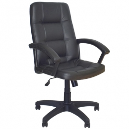 Офисное кресло КР07 экокожа черная